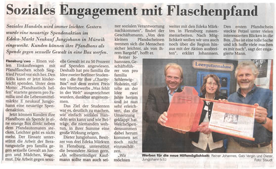 Foto: Presseartikel Flensburger Tageblatt